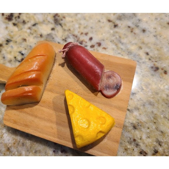 Accents Vtg Wooden Cutting Boards Veggies Cheese Meat Mini Fridge Charcuterie Poshmark